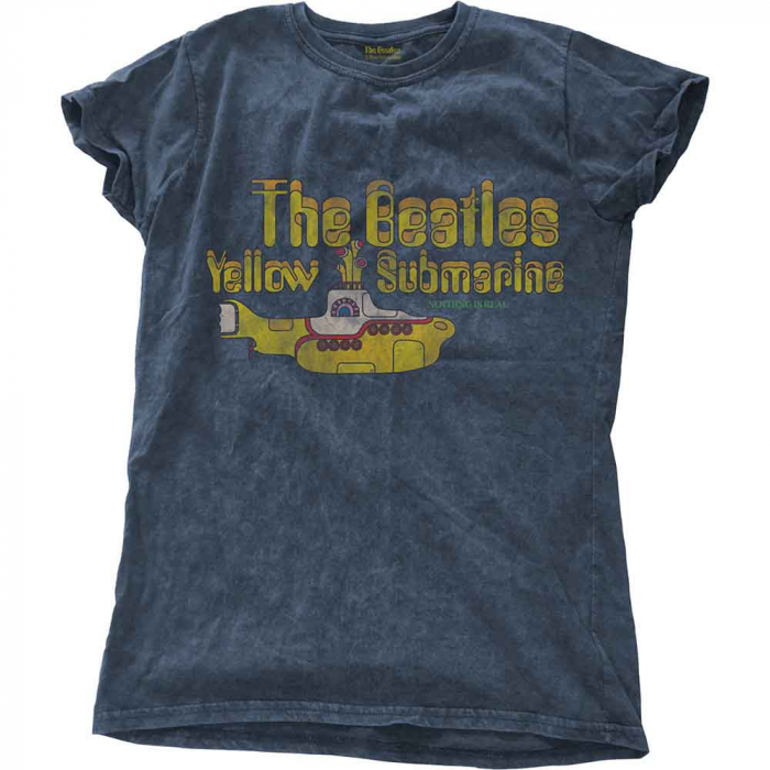 The Beatles Ladies T-Shirt: Yellow Submarine Nothing Is Real Snow Wash (Wash Collection) [1]