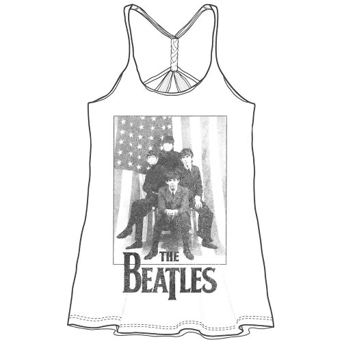 The Beatles Ladies Vest T-Shirt: Stars & Stripes (Baby Doll) [1]