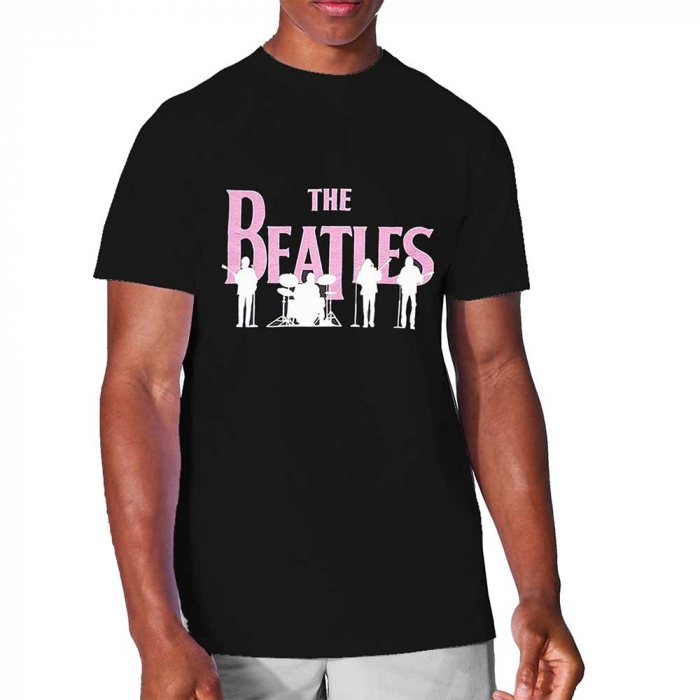 The Beatles Unisex Hi-Build T-Shirt: Band Silhouettes [1]