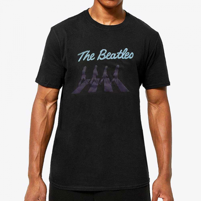 The Beatles Unisex Hi-Build T-Shirt: Crossing Silhouettes [1]