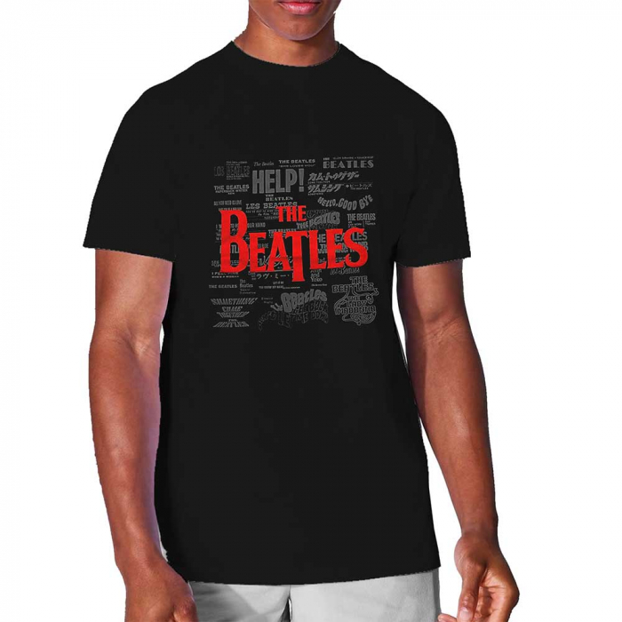 The Beatles Unisex Hi-Build T-Shirt: Titles & Logos [1]