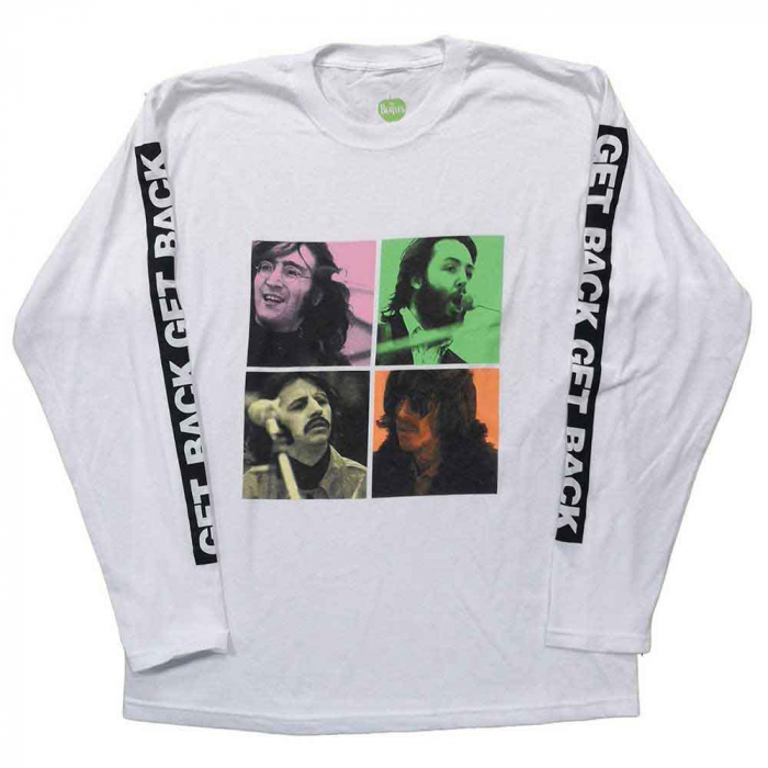 The Beatles Unisex Long Sleeve T-Shirt: Get Back Studio Shots (Sleeve Print) [1]