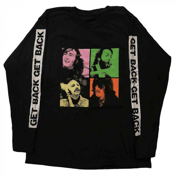 The Beatles Unisex Long Sleeve T-Shirt: Get Back Studio Shots (Sleeve Print) [1]