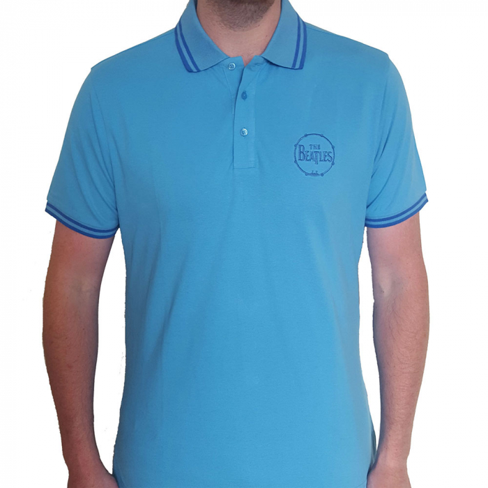 The Beatles Unisex Polo Shirt: Drum Logo [1]