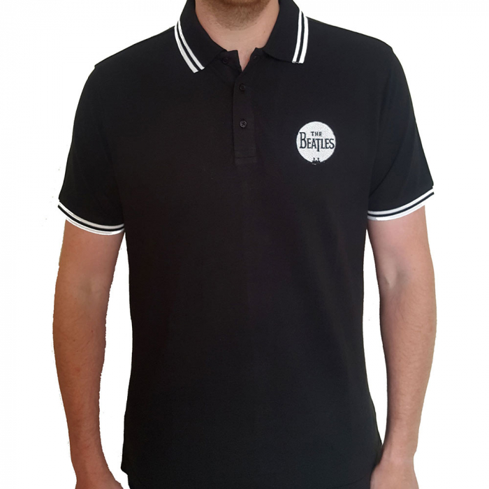 The Beatles Unisex Polo Shirt: Drum Logo [1]