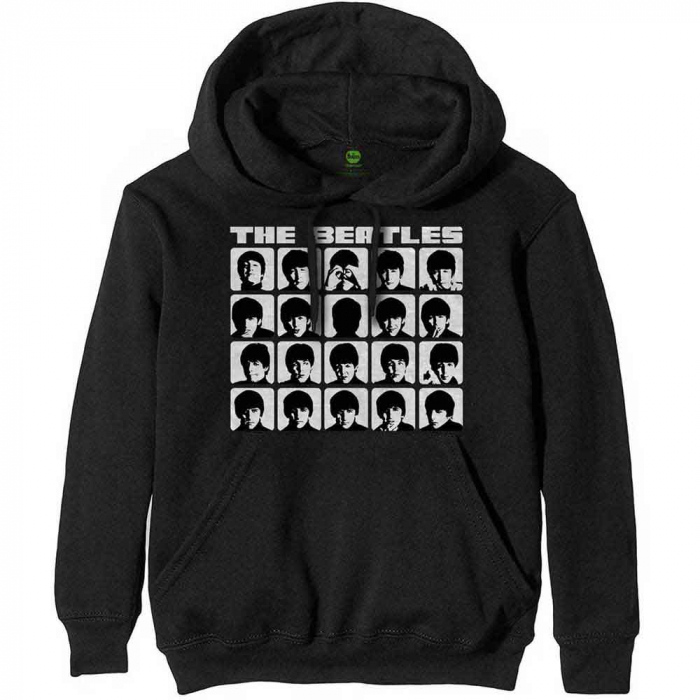 The Beatles Unisex Pullover Hoodie: Hard Days Night Faces Mono [1]