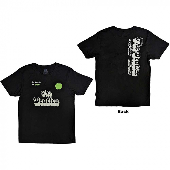 The Beatles Unisex T-Shirt: 70s Logo & Years (Back Print) [1]