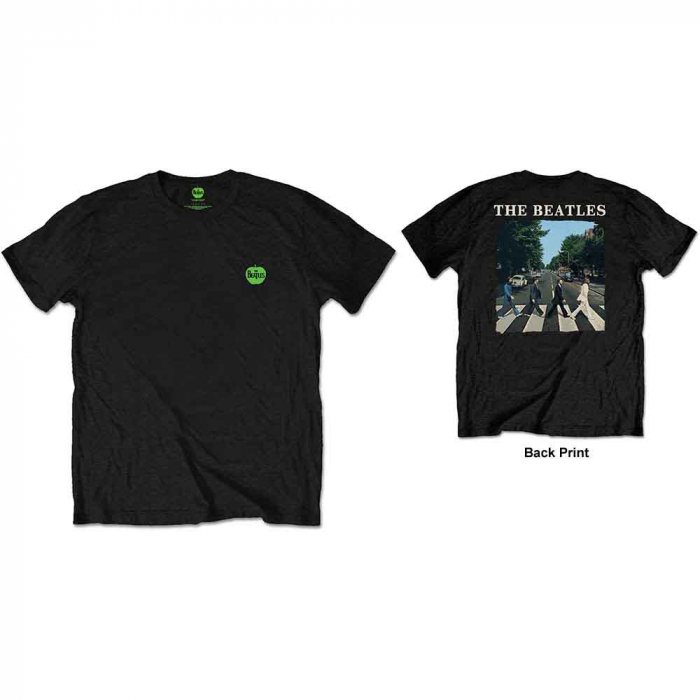 The Beatles Unisex T-Shirt: Abbey Road & Logo (Back Print/Retail Pack) [1]