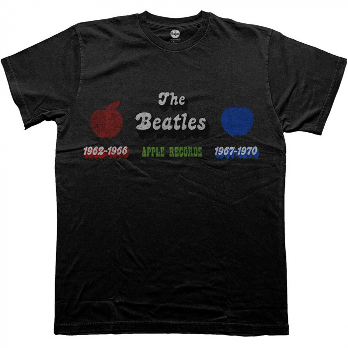 The Beatles Unisex T-Shirt: Apple Years Red & Blue [1]
