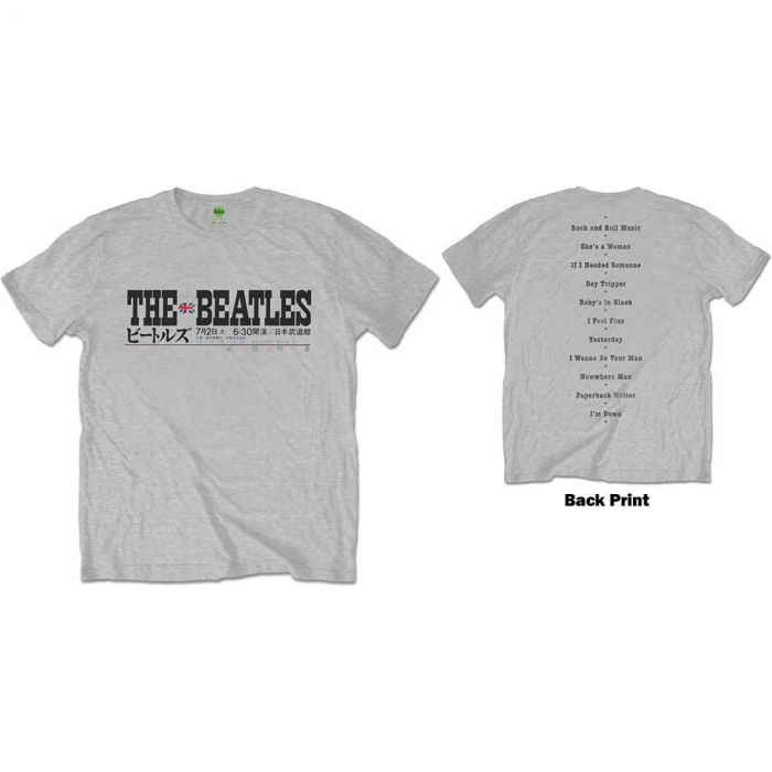 The Beatles Unisex T-Shirt: Budokan Set List (Back Print) [1]
