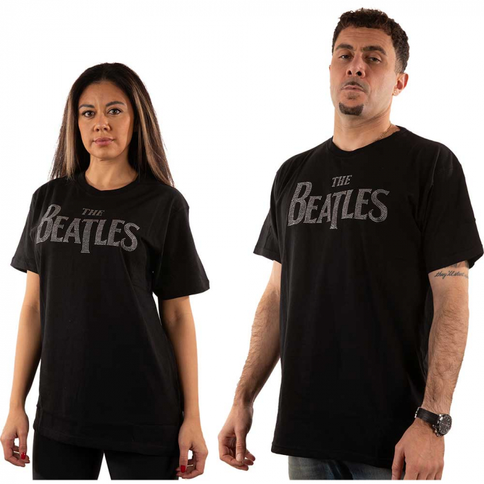 The Beatles Unisex T-Shirt: Drop T Crystals (Embellished) [1]