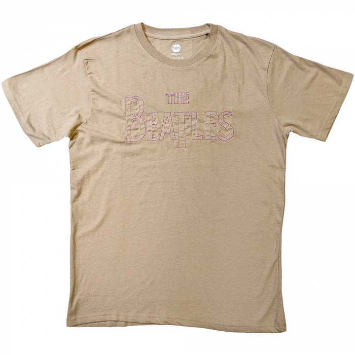 The Beatles Unisex T-Shirt: Drop T Embroidered (Embellished) [1]