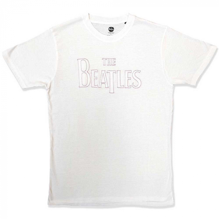 The Beatles Unisex T-Shirt: Drop T Embroidered (Embellished) [1]