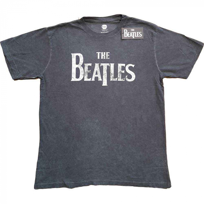 The Beatles Unisex T-Shirt: Drop T Logo Snow Wash (Wash Collection) [1]
