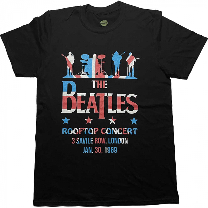 The Beatles Unisex T-Shirt: Drop T Rooftop Flag [1]