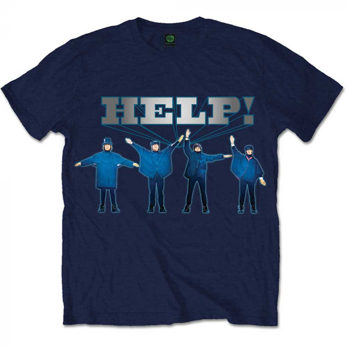 The Beatles Unisex T-Shirt: HELP! Silver Logo [1]
