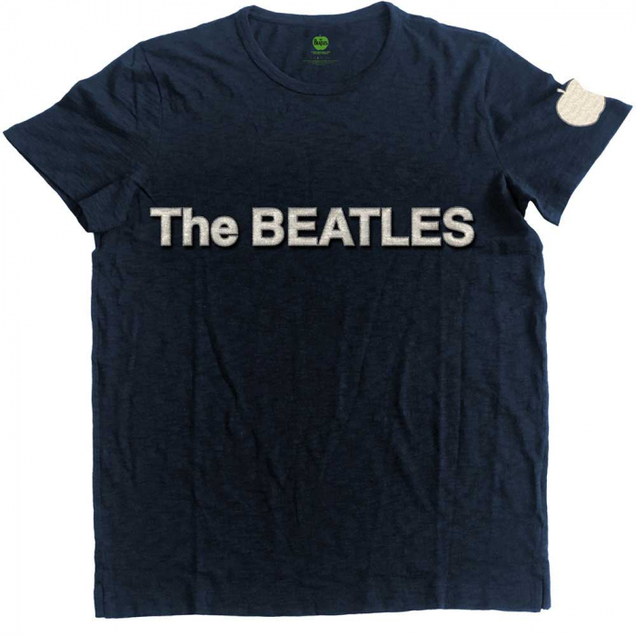 The Beatles Unisex T-Shirt: Logo & Apple App Slub (Applique) [1]