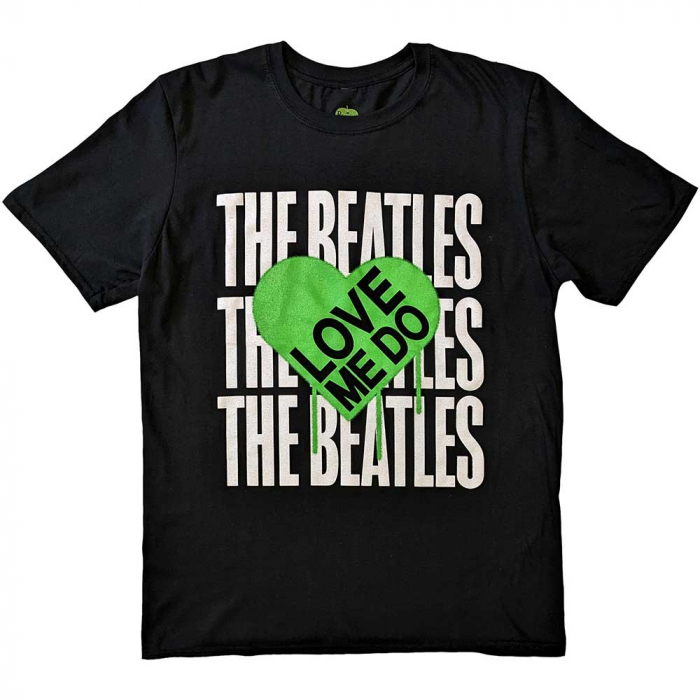 The Beatles Unisex T-Shirt: Love Me Do Graffiti Heart [1]