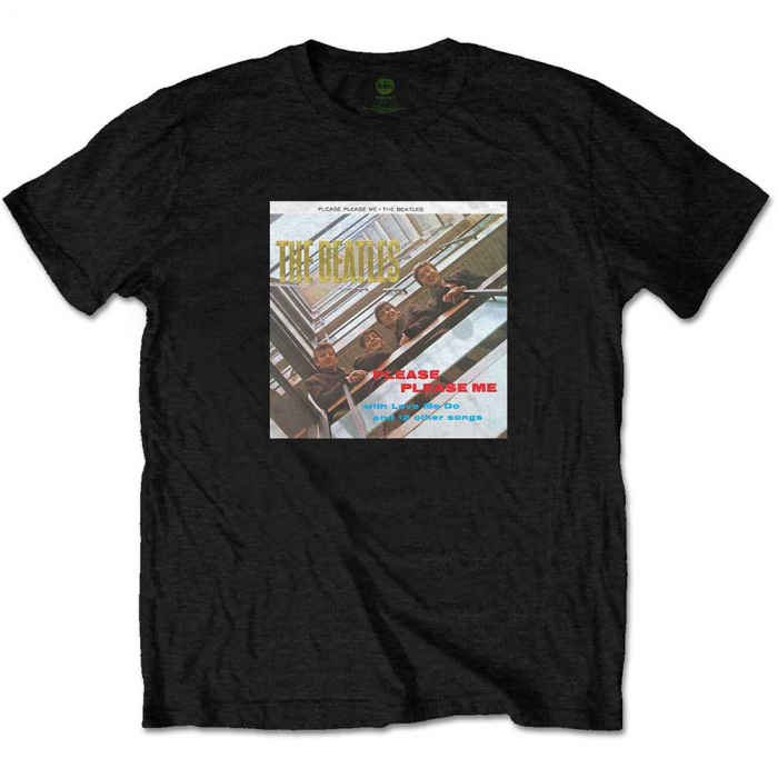 The Beatles Unisex T-Shirt: Please Please Me Gold Foiled (Embellished) [1]