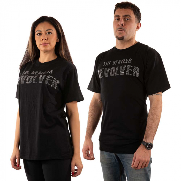 The Beatles Unisex T-Shirt: Revolver Crystals (Embellished) [1]