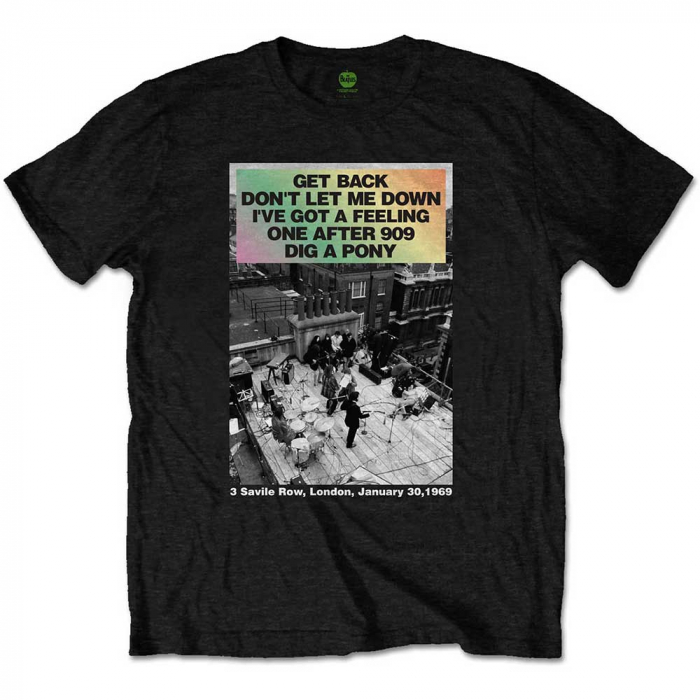 The Beatles Unisex T-Shirt: Rooftop Songs Gradient [1]