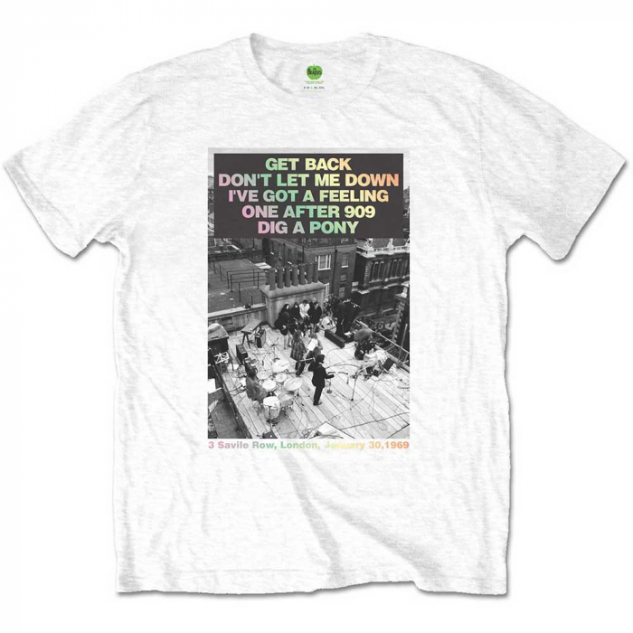 The Beatles Unisex T-Shirt: Rooftop Songs Gradient [1]