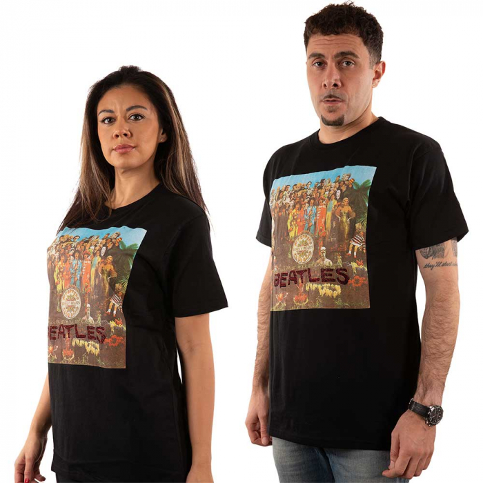The Beatles Unisex T-Shirt: Sgt Pepper Crystals (Embellished) [1]