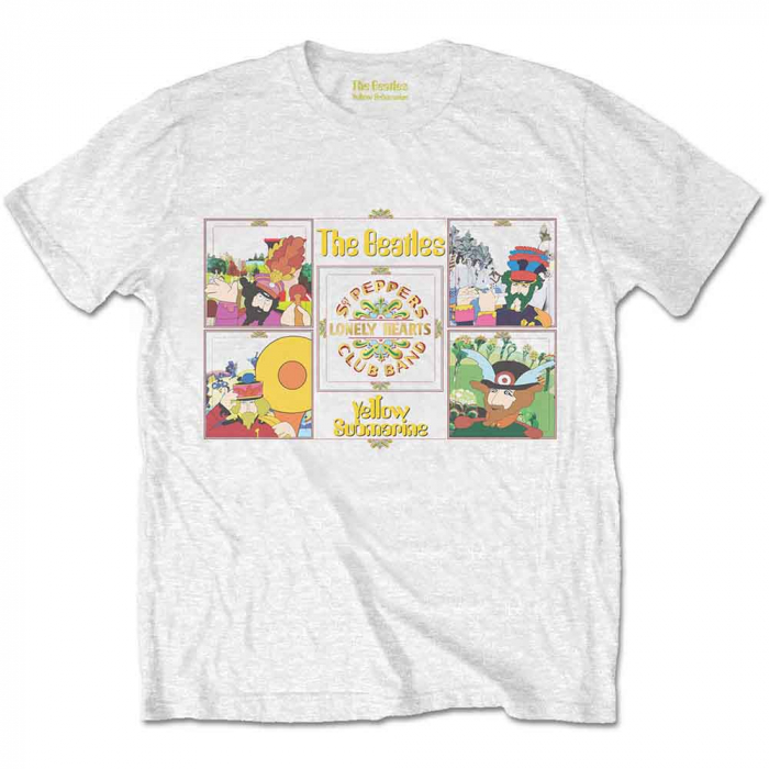 The Beatles Unisex T-Shirt: Yellow Submarine Sgt Pepper Band [1]