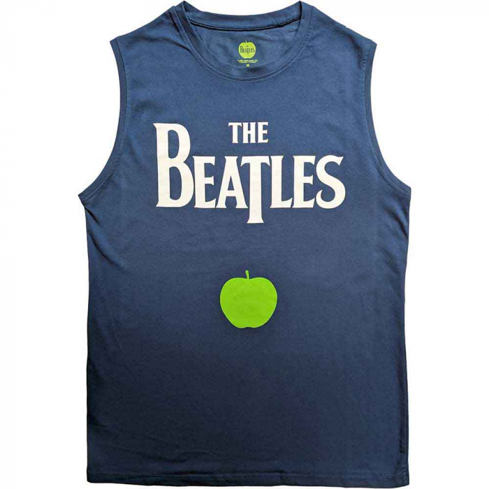 The Beatles Unisex Tank T-Shirt: Drop T Logo & Apple [1]