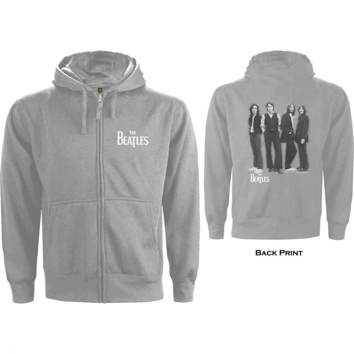 The Beatles Unisex Zipped Hoodie: White Album (Back Print) [1]