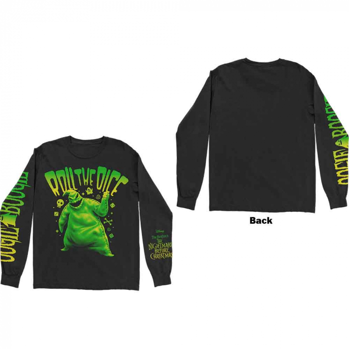The Nightmare Before Christmas Unisex Long Sleeve T-Shirt: Roll The Dice (Sleeve Print) [1]