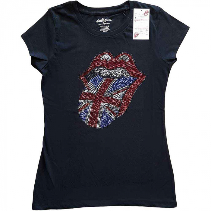 The Rolling Stones Ladies T-Shirt: Classic UK (Embellished) [1]