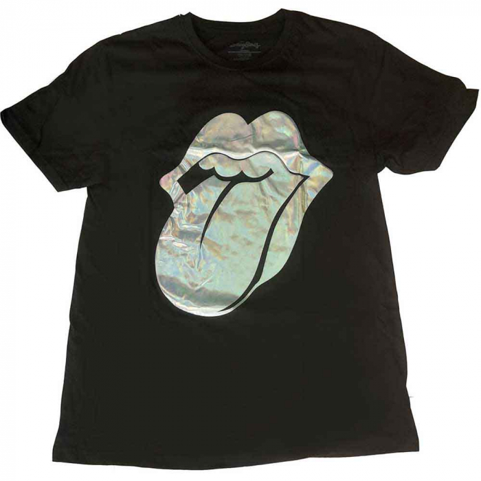 The Rolling Stones Ladies T-Shirt: Foil Tongue (Embellished) [1]