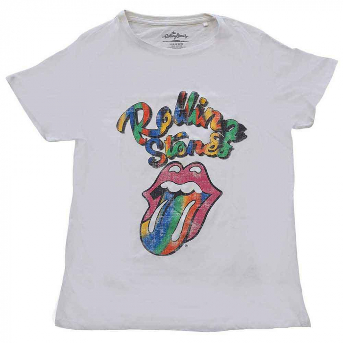 The Rolling Stones Ladies T-Shirt: Multicolour Tongue (8) [1]