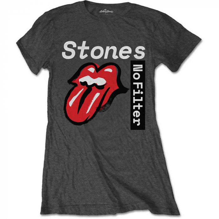 The Rolling Stones Ladies T-Shirt: No Filter Text [1]