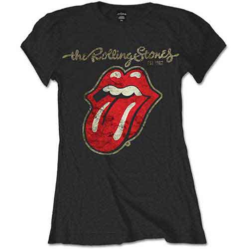 The Rolling Stones Ladies T-Shirt: Plastered Tongue [1]