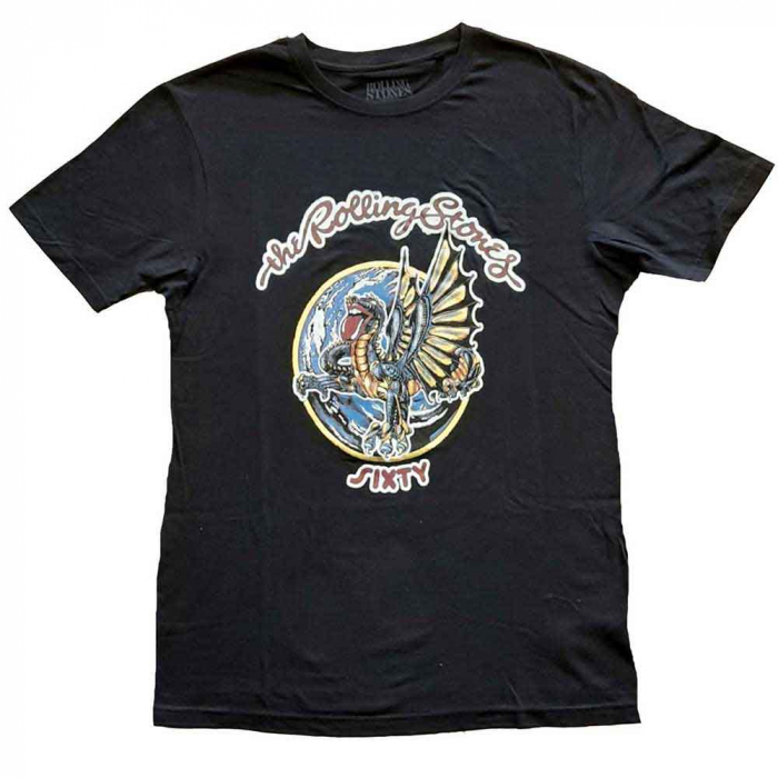 The Rolling Stones Ladies T-Shirt: Sixty Dragon Globe (Foiled) [1]