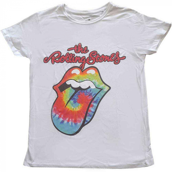 The Rolling Stones Ladies T-Shirt: Tie Dye Tongue (8) [1]