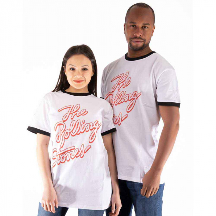 The Rolling Stones Unisex Ringer T-Shirt: Signature Logo [1]