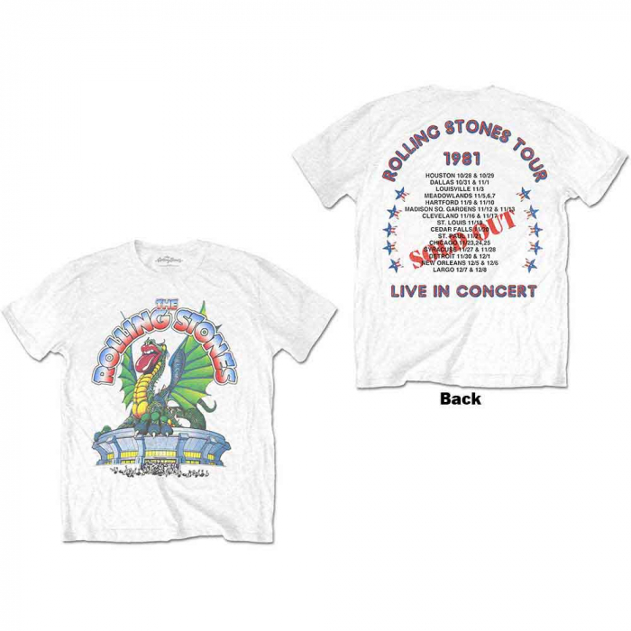 The Rolling Stones Unisex T-Shirt: 81 Tour Dragon (Back Print) [1]