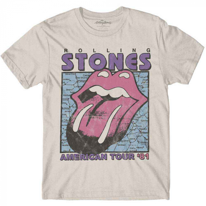 The Rolling Stones Unisex T-Shirt: American Tour Map [1]