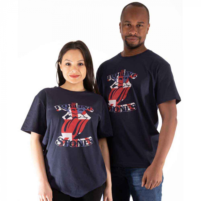 The Rolling Stones Unisex T-Shirt: British Flag Tongue [1]