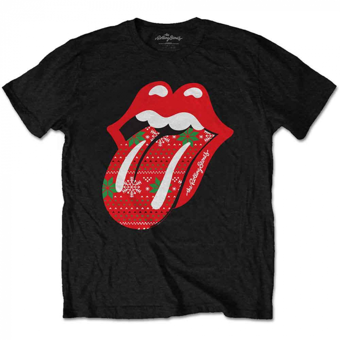 The Rolling Stones Unisex T-Shirt: Christmas Tongue [1]
