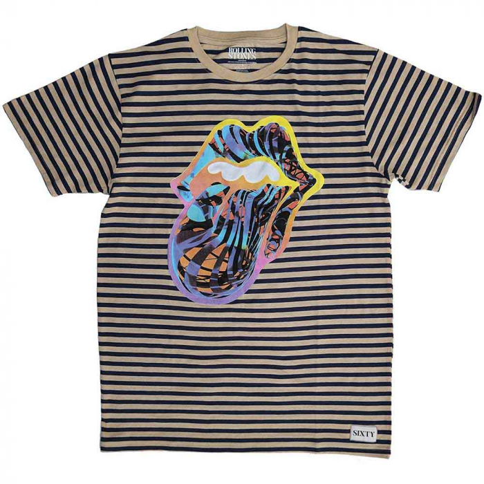 The Rolling Stones Unisex T-Shirt: Cyberdelic (Striped) [1]