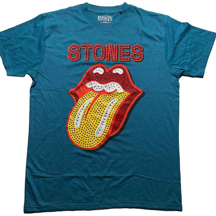 The Rolling Stones Unisex T-Shirt: Dia Tongue (Embellished) [1]