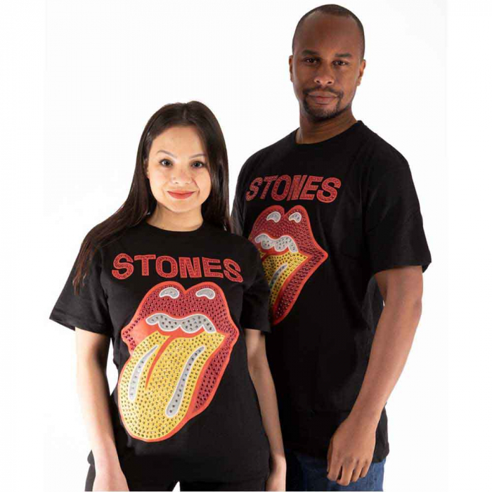 The Rolling Stones Unisex T-Shirt: Dia Tongue (Embellished) [1]