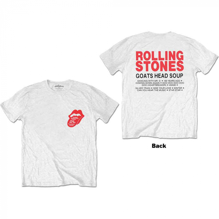 The Rolling Stones Unisex T-Shirt: Goat Head Soup Tracklist (Back Print) [1]