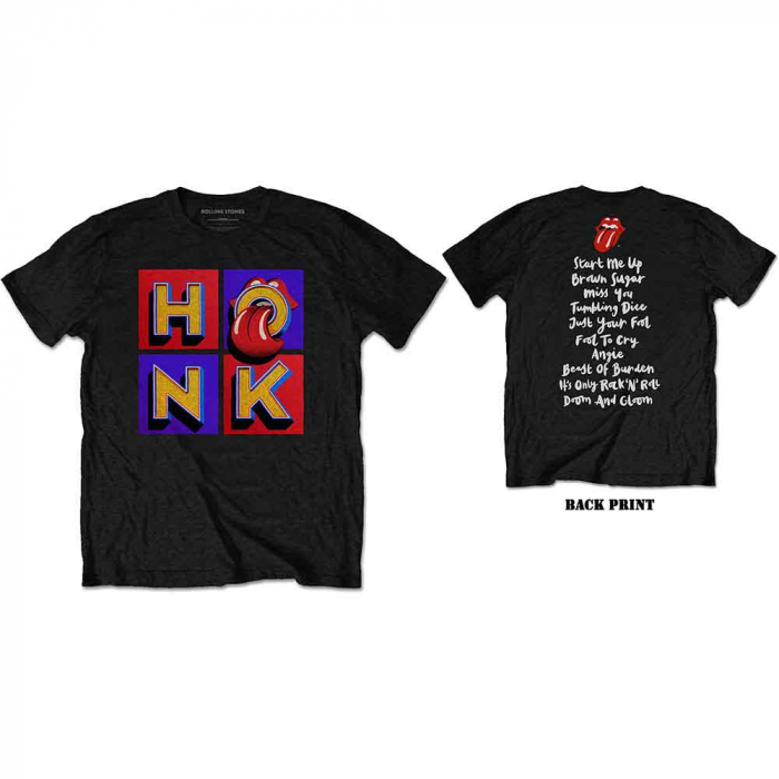 The Rolling Stones Unisex T-Shirt: Honk Album Track list (Back Print) [1]