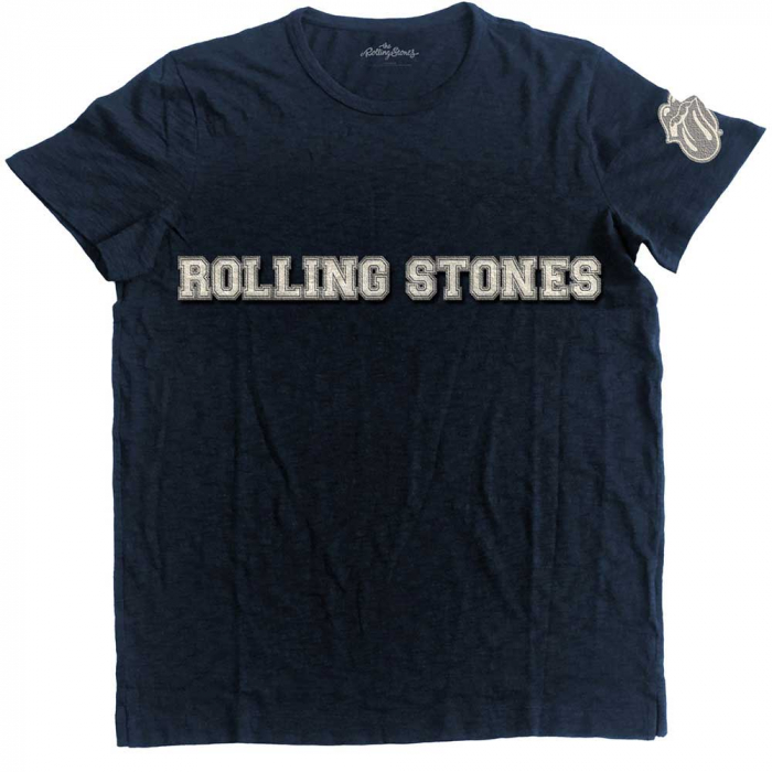 The Rolling Stones Unisex T-Shirt: Logo & Tongue (Applique) [1]