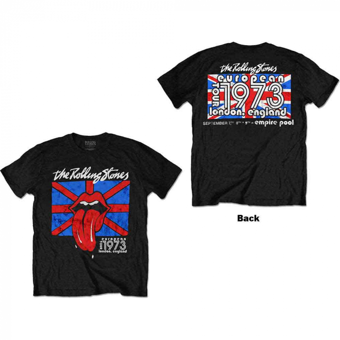 The Rolling Stones Unisex T-Shirt: London European '73 (Back Print) [1]